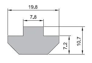Conector Link-8-8-40 para la conexión rectilínea de la extensión